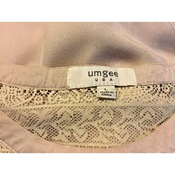 Umgee Tunic Top Size Large L Boho Babydoll Lace Lined 3/4 Sleeve Cotton Blend - Picture 4 of 9